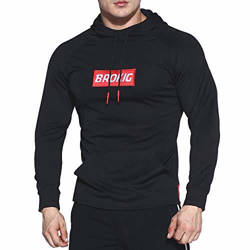 Producto EK - Sudadera con Capucha - para Hombre Negro Negro