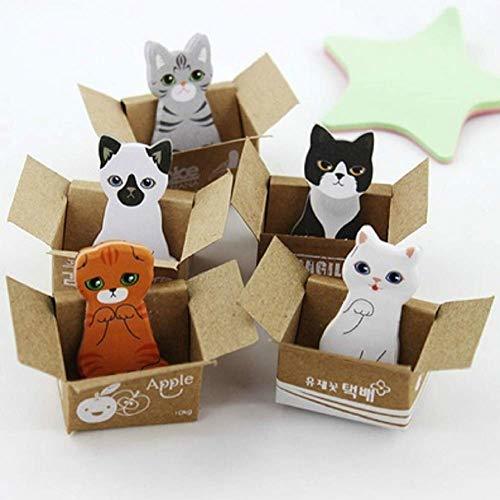 Producto Vikenner Notas Adhesivas índices Gato marcadores adhesivos libro Animal 5PCS Notas Adhesivas