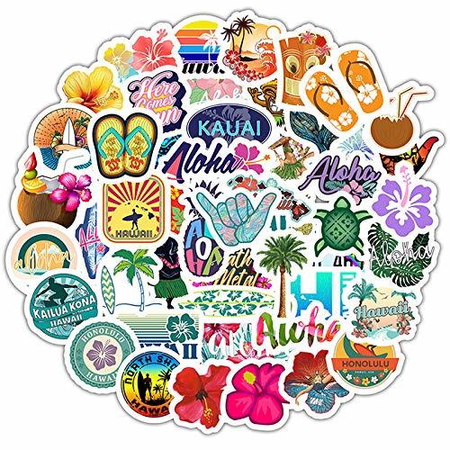 Producto Hawaii Tropical Beach Summer Hibiscus Flower Cartoon Sticker For Laptop Computer Skateboard