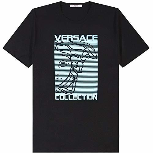 Producto Versace Collection Camiseta con Estampado de Logotipo Medusa Black Small