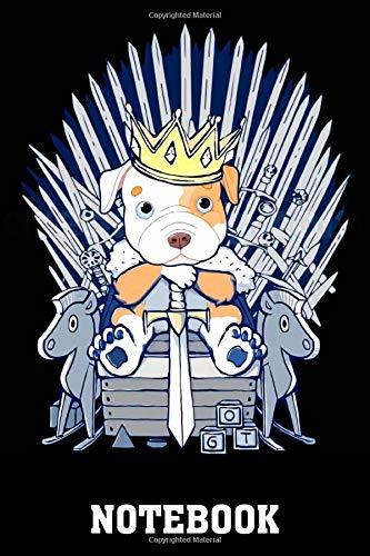 Libro Funny Game Of Thrones Pitbull King Sitting On The Iron Throne Notebook: