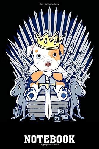Funny Game Of Thrones Pitbull King Sitting On The Iron Throne Notebook: