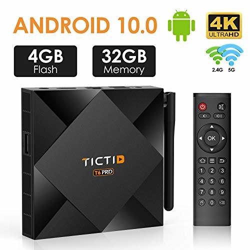 Product TICTID Android 10.0 TV Box 【4G+32G】 H616 64-bit Quad Core Arm Cortex