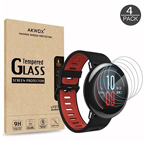 Place AKWOX [4 Unidades] Protector de Pantalla para Xiaomi Amazfit