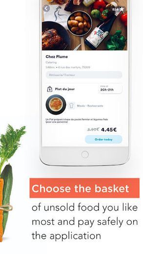 Aplicaciones Phenix, shop against food waste and save money