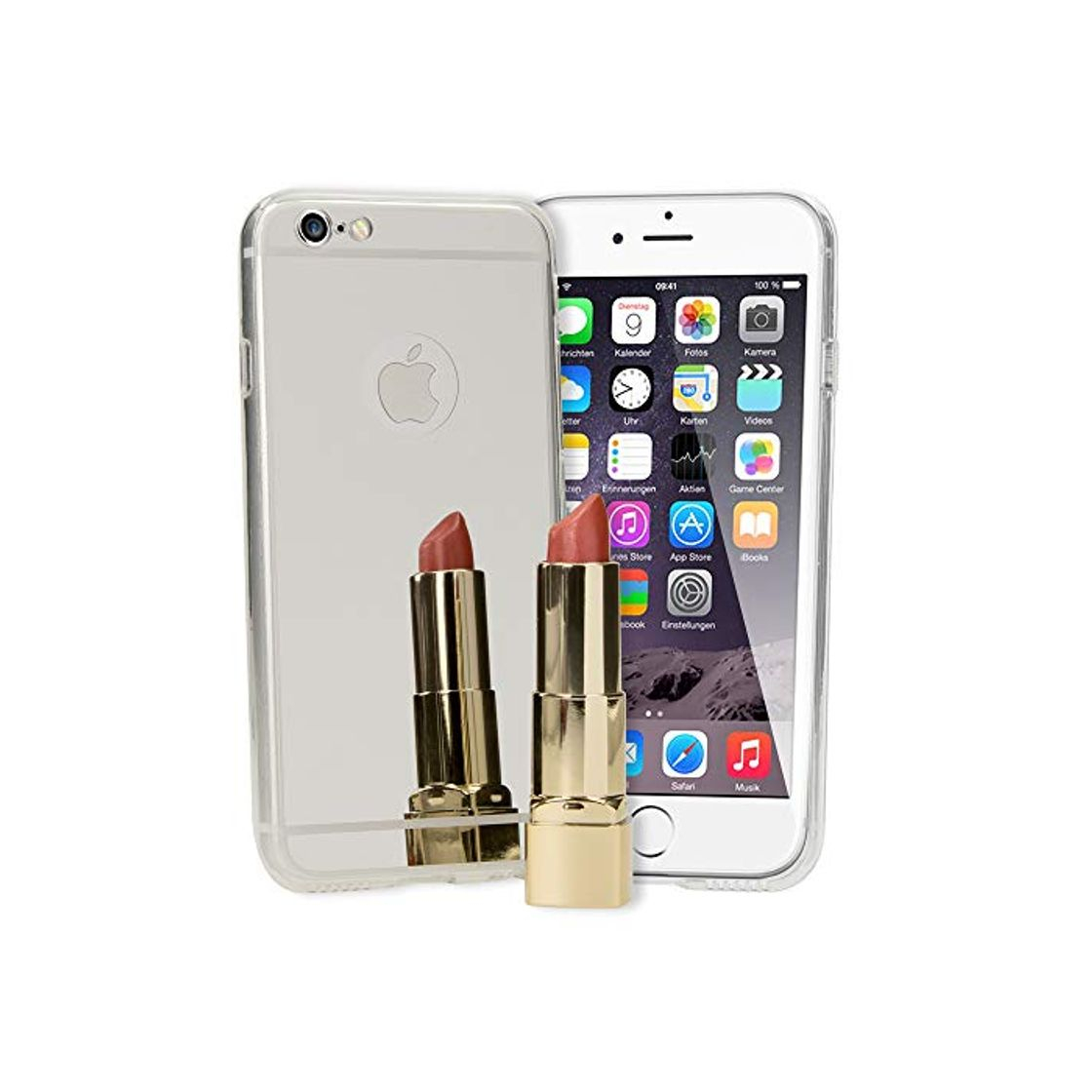 Products NALIA Funda Espejo Compatible con iPhone 6 6S, Protectora Movil Carcasa Silicona