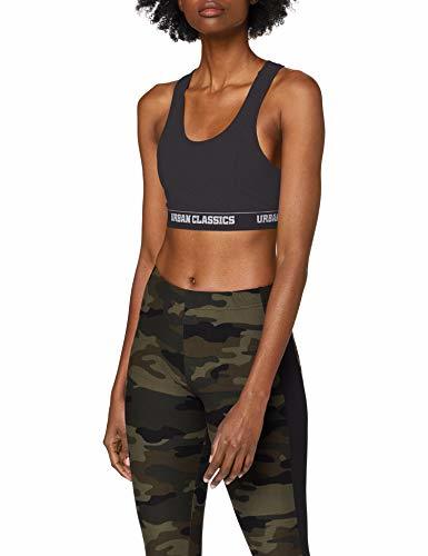 Product Urban Classics Ladies Logo Bra Camiseta Deportiva de Tirantes, Negro