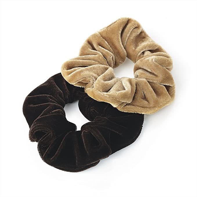 Producto par de terciopelo negro Tacto Scrunchies Pelo Bobbles De Vendas Elásticos Del