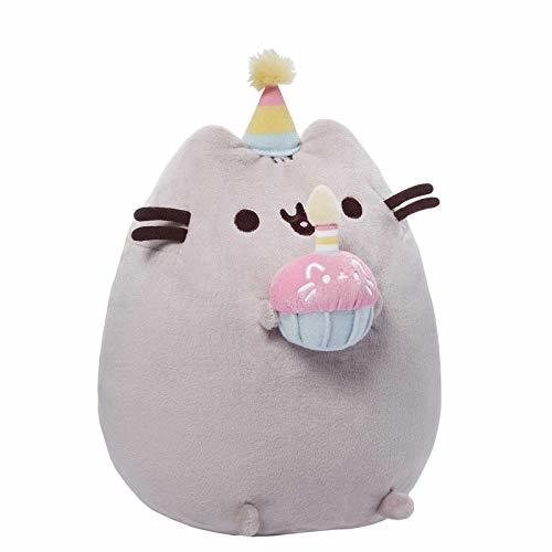 Social GUND- Pusheen Birthday Cupcake Soft Toy cumpleaños, Multicolor