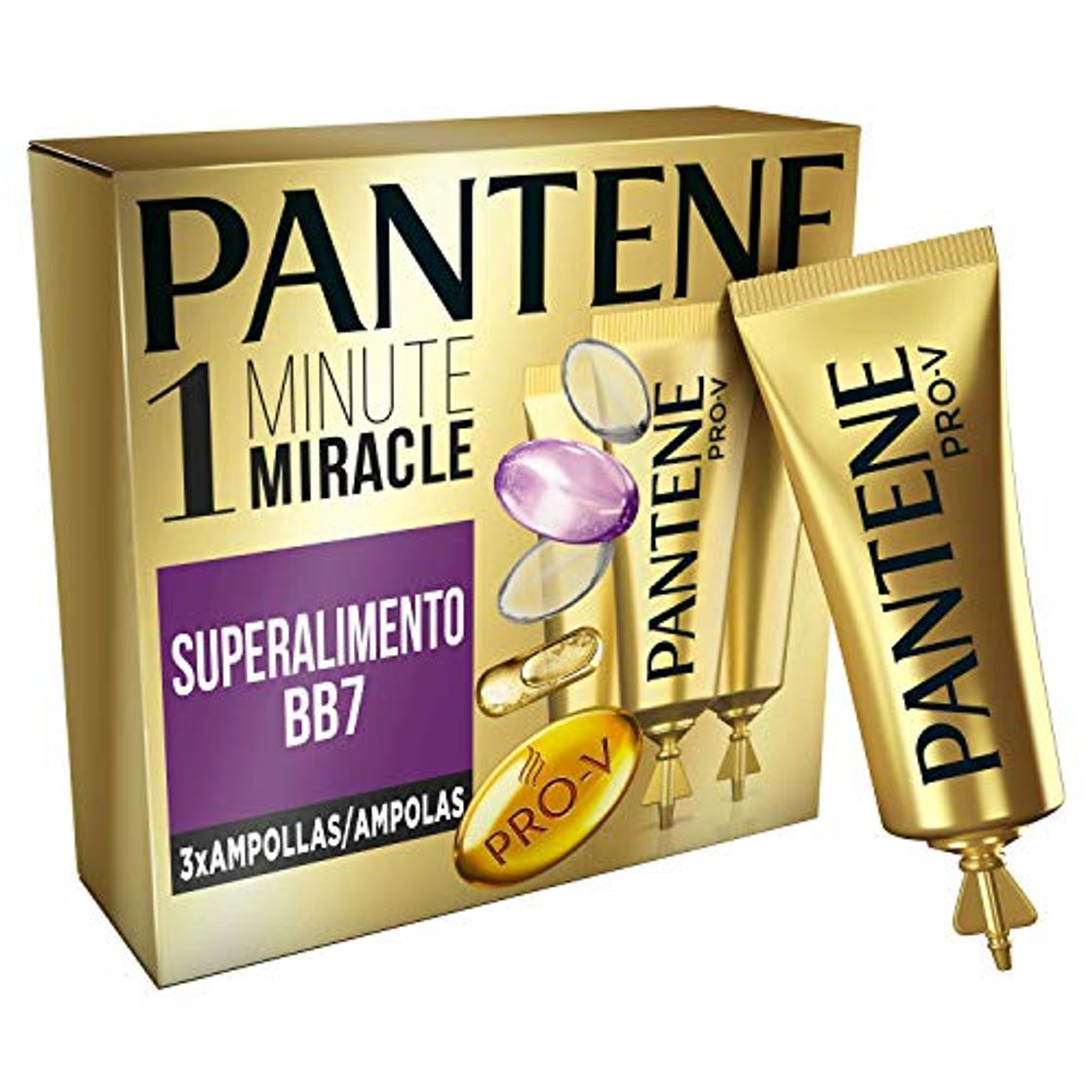 Social Pantene ProV Pack de 3 Superalimento 1 Minuto Ampolla