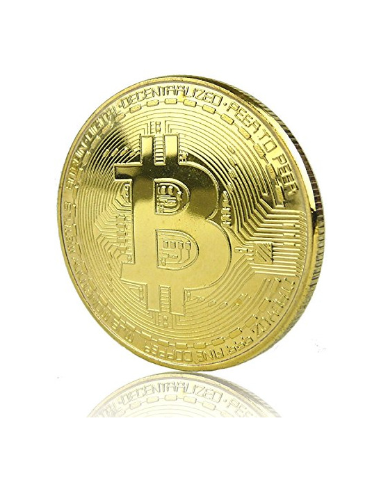 Producto Bitcoin Moneda física Dorada de Cobre