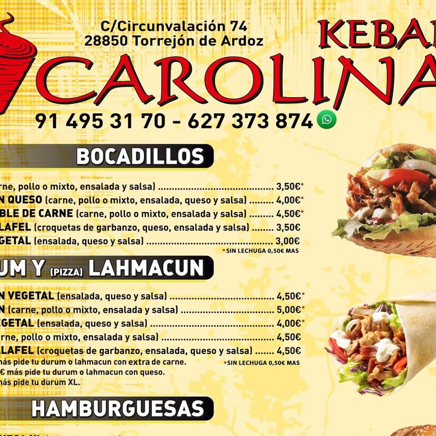 Restaurantes Kebab Carolina