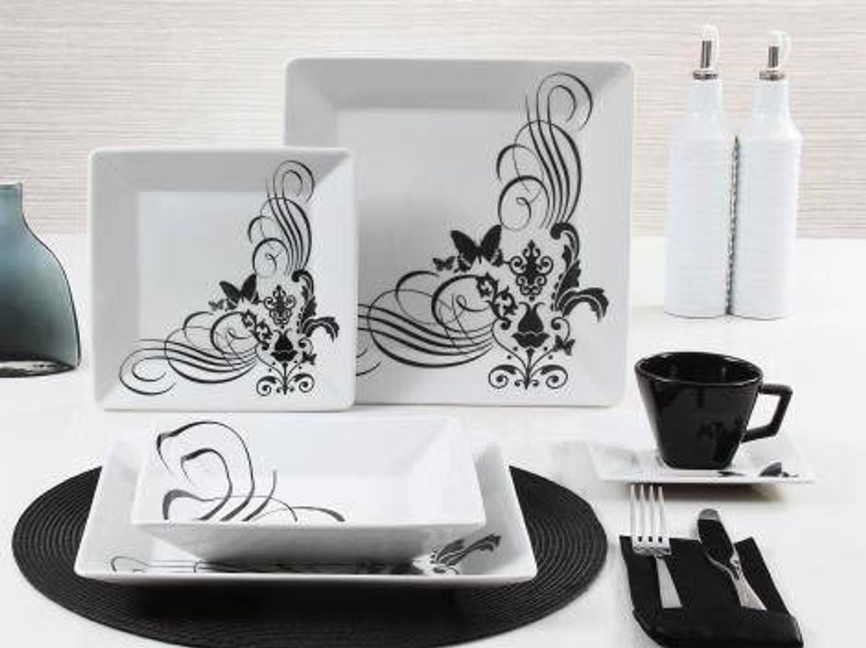 Social Jogo de jantar e chá de porcelana 🤩