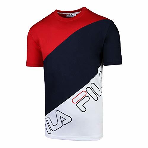 Social Fila Vintage Hombre Camiseta Grove Bloque Diagonal