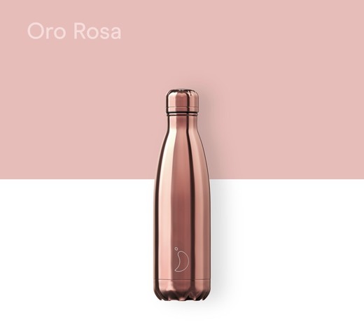 Chilly's Chrome Rose Gold Bottle