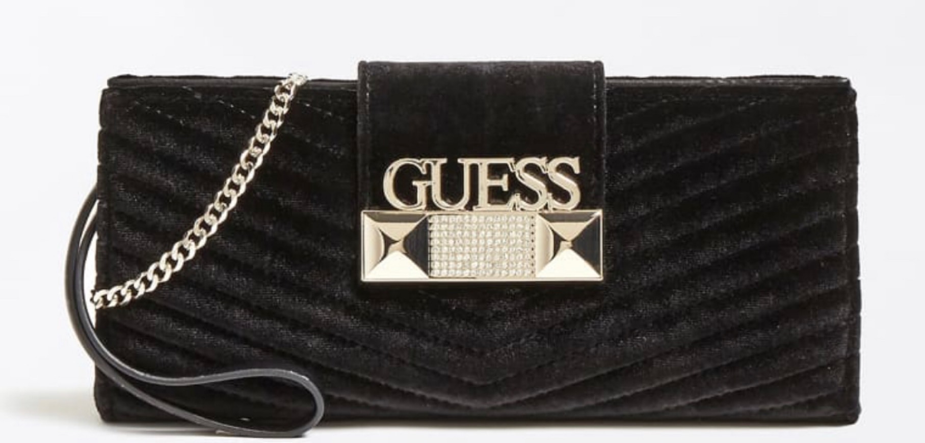 CLUTCH JAZZIE EFECTO TERCIOPELO GUESS
