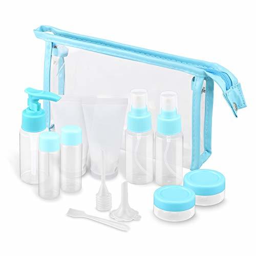 Electronic 13pcs Botellas de Viaje,BROTOU, Bolsa de Cosméticos Impermeable Botellas de Viaje Portátiles