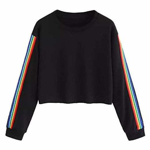 ZODOF Sudadera para Mujer con Dibujo de Piña Tops de Color Puro