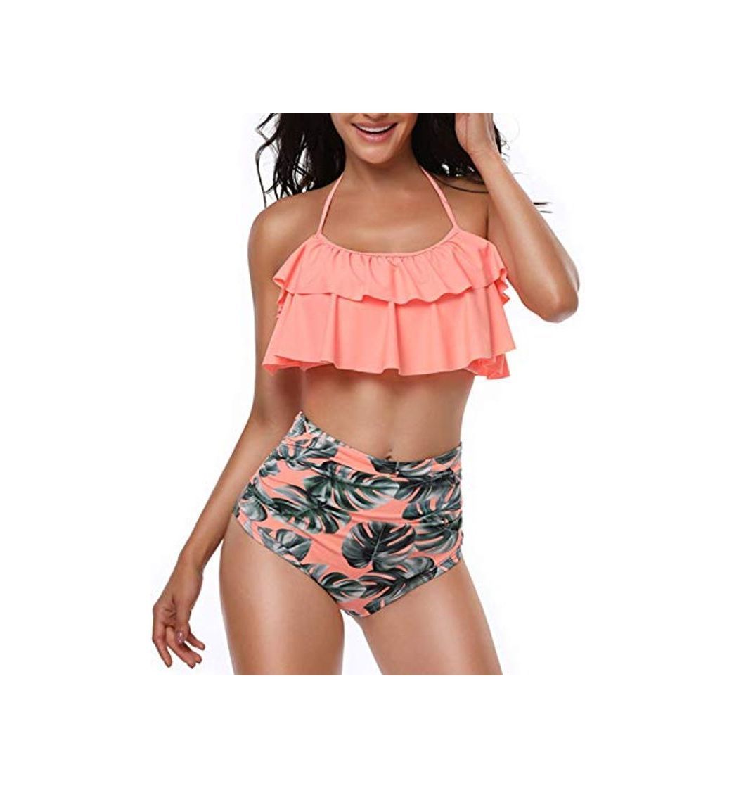 Social Yuson Girl Mujer Conjunto De Frill Bikini Tiras Talle Alto Tallas Grandes