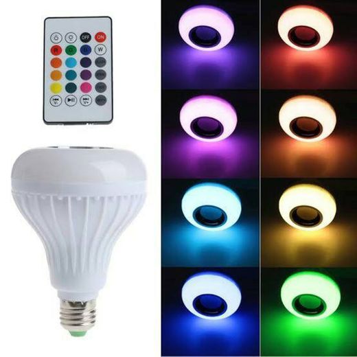 Genérico Foco LED Color Con Parlante Bluetooth,- Blanco
