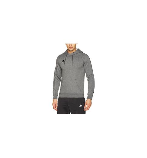 adidas CORE18 Hoody Sudadera, Hombre, Gris