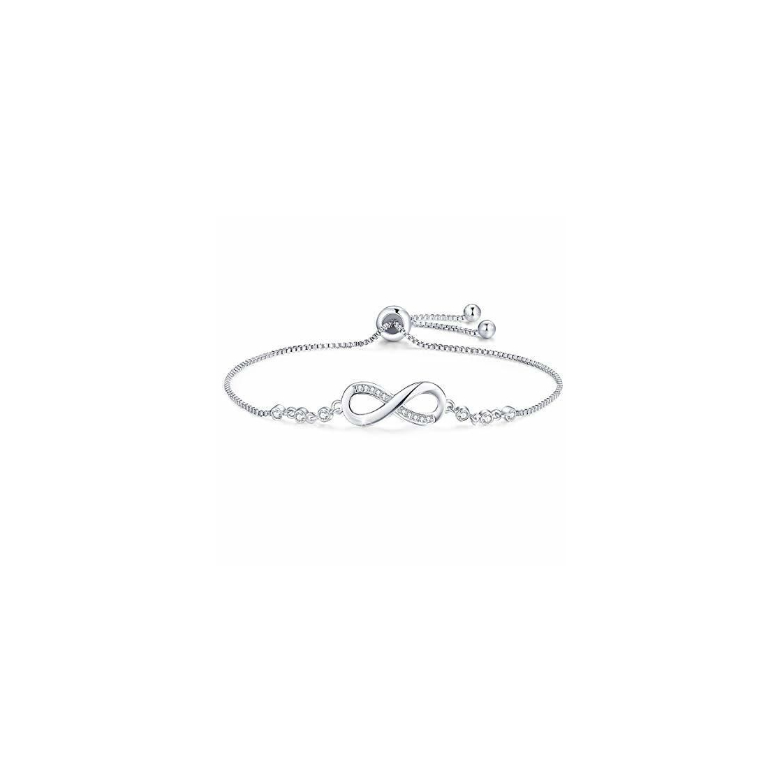 Product Tusuzik Infinito Simbolo Pulsera para Mujer Plata de Ley 925 Chapado en