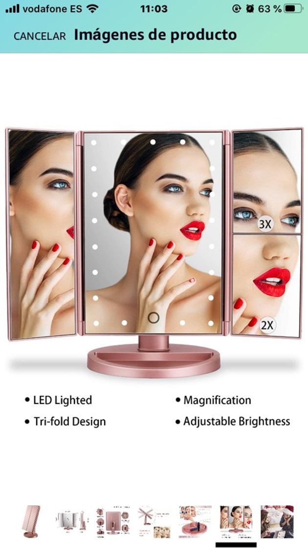 Moda ESPEJO DE MAQUILLAJE LED ✨✨✨