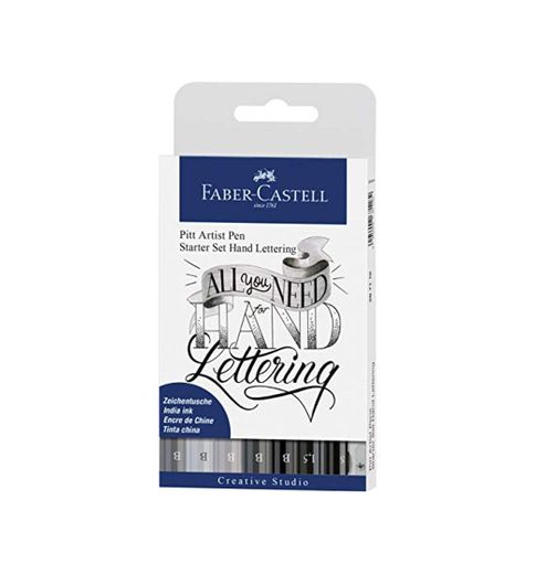 Faber-Castell 267118 - Estuche con 9 Pitt Artist Pen Hand Lettering