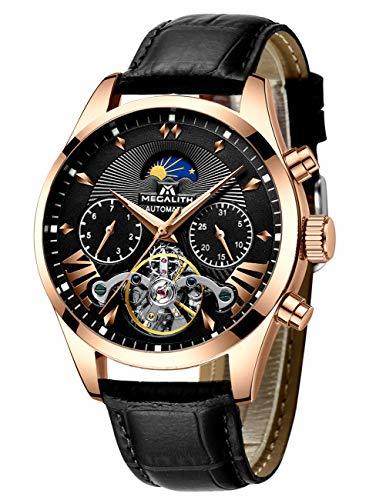 Moda Relojes Hombre Reloj Hombre Automatico Mecanicos Impermeable Esqueleto Oro Acero Inoxidable Diseño