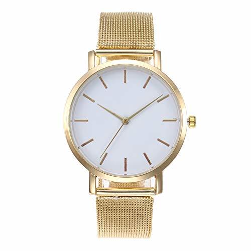 Social YLH Moda Mujeres Relojes Simple romántico de Rose Reloj de Oro de