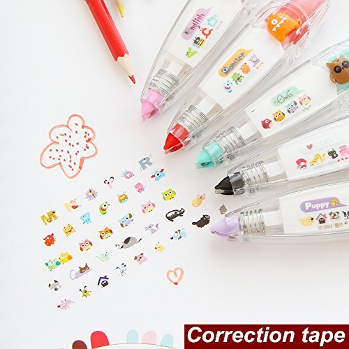 Social 9 pcs/Lot Cinta de corrección de encaje Animal lindo fita corretiva papeleria