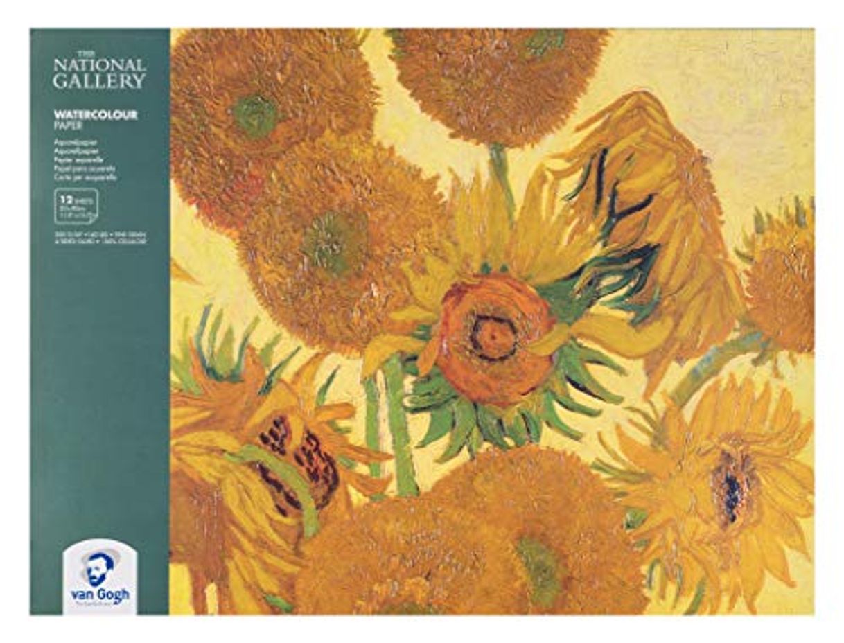 Productos Van Gogh Bloc DE Papel Acuarela 12 Hojas 30X40 CM 300 GR 100% CELULOSA