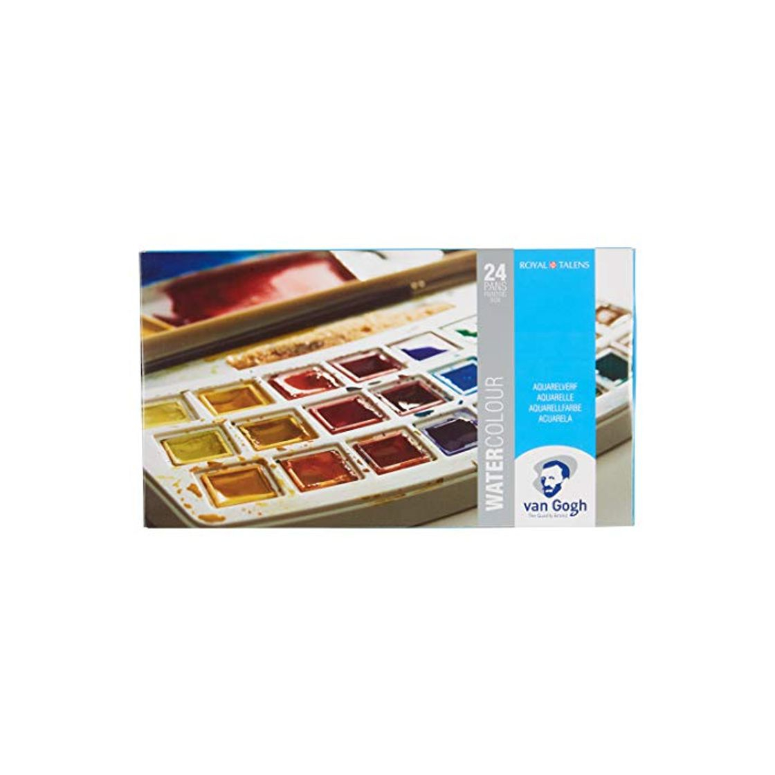 Social 24 color set plastic case case Van Gogh watercolor solid