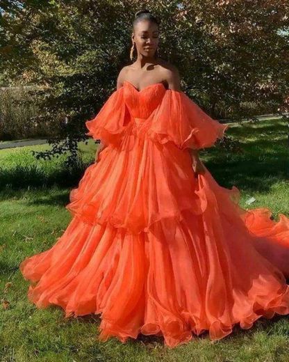 vestido laranja 🧡✨