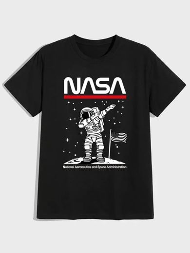 Men Astronaut And Letter Graphic Tee | SHEIN USA