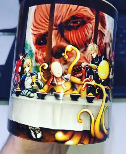 Caneca personalizada Santa Ceia dos Animes. 