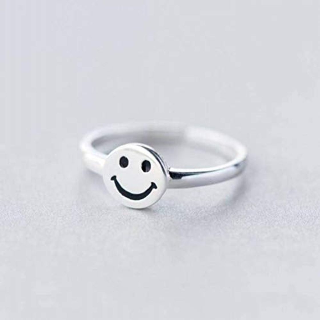 Fashion Elegant Dress-rings S925 Anillo de Plata Estilo Natural Femenino Anillo Sonriente Dulce