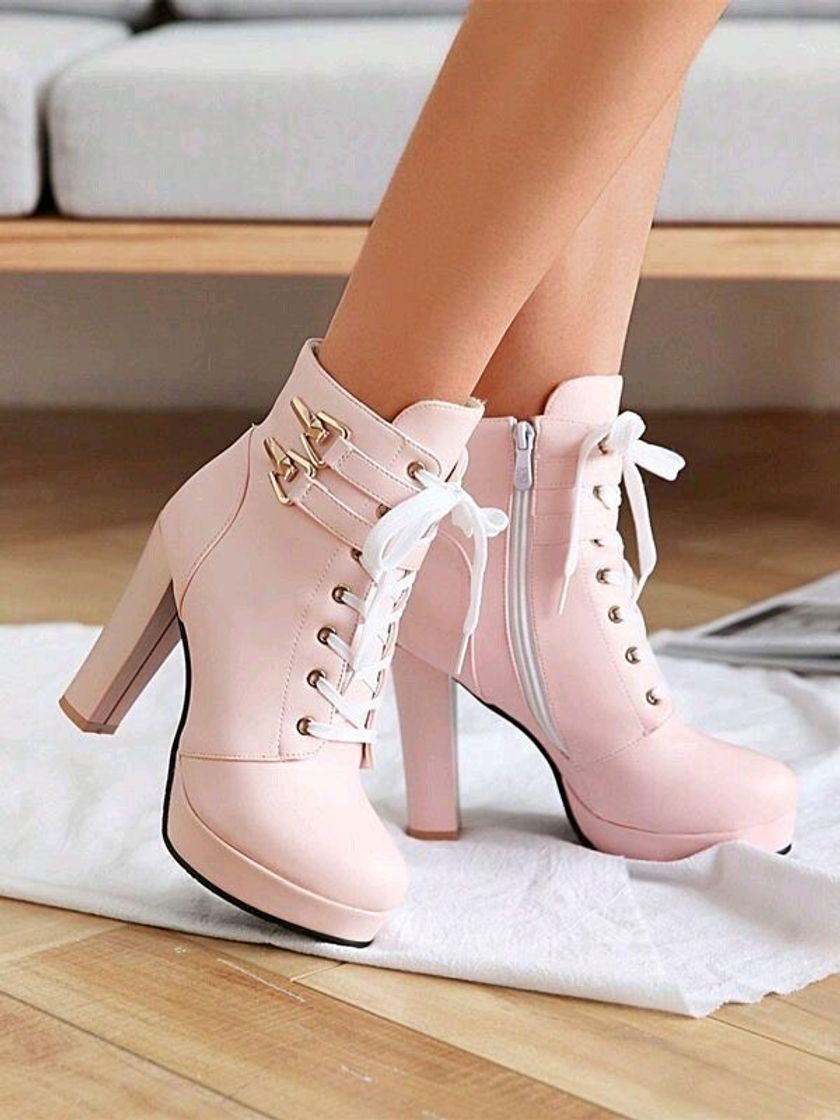 Fashion bota rosa 