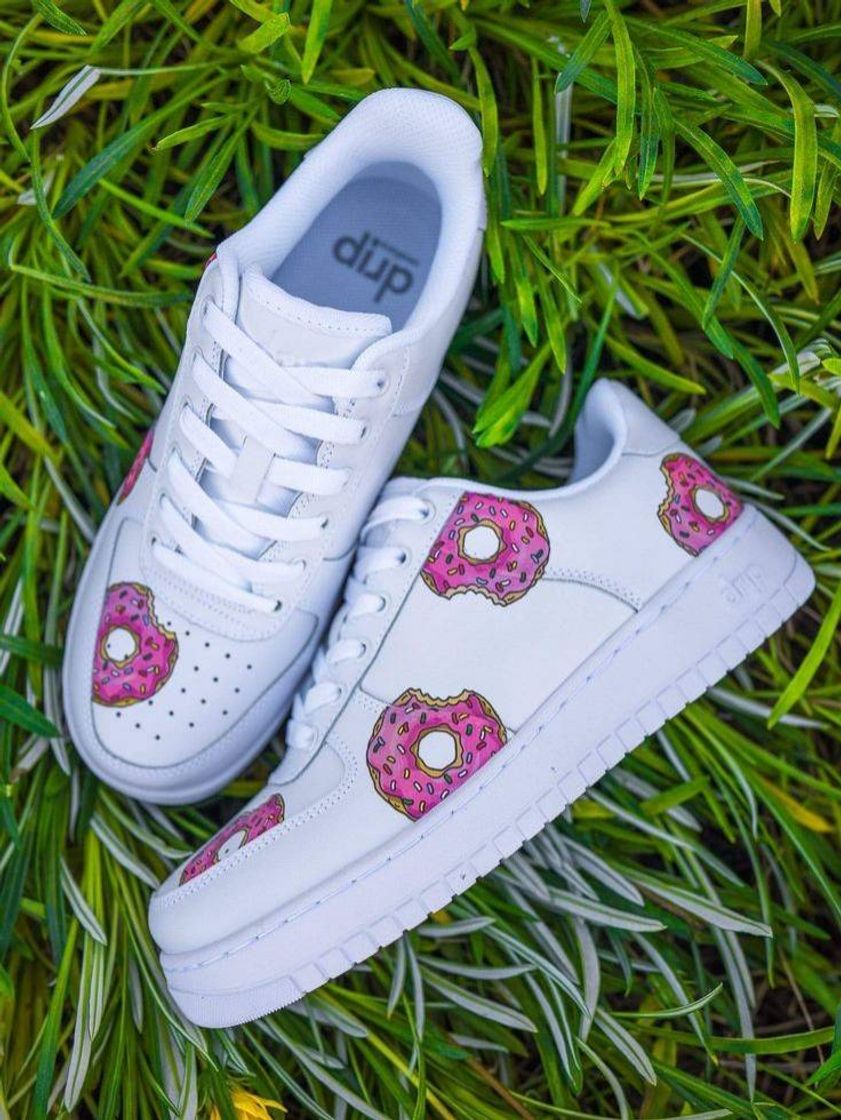 Fashion pink donuts tênis custom