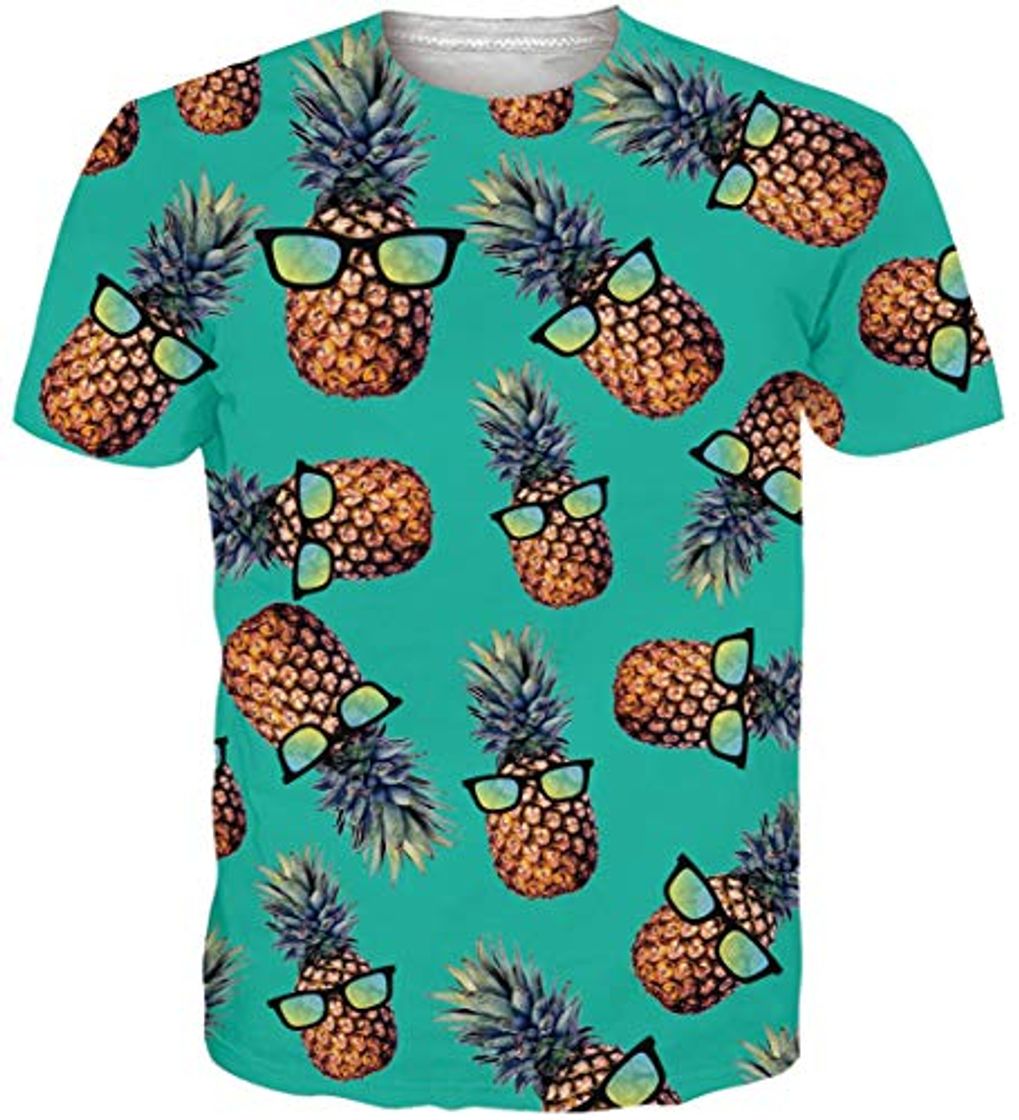 Fashion Loveternal Piña Camiseta Hombre Estampada 3D Impreso T