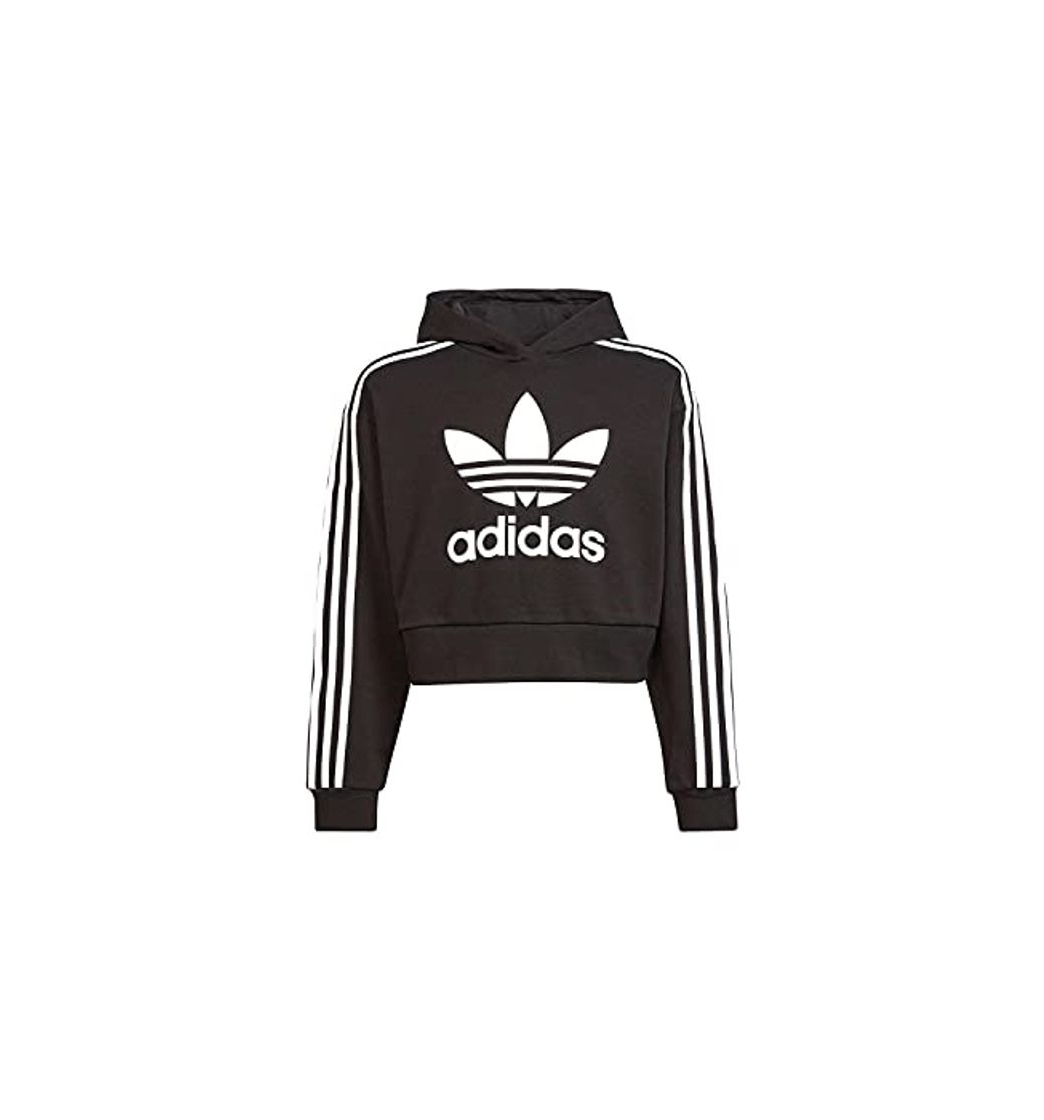 Moda adidas Cropped Hoodie Vestido, Niños, Negro