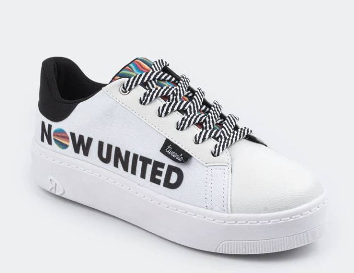 Moda Tênis Feminino now United -cor branca e preta