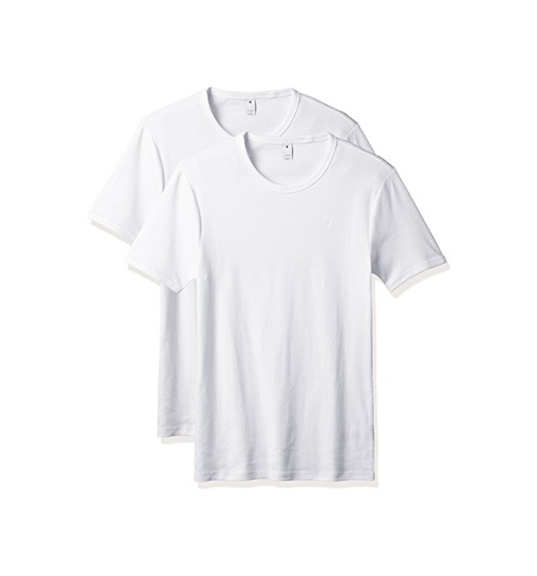 Moda G-STAR RAW Base R T S/s 2-Pack Camiseta, Blanco