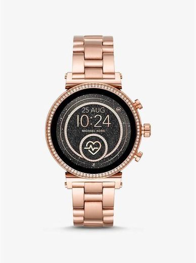 Sofie Heart Rate Rose Gold-Tone Smartwatch

