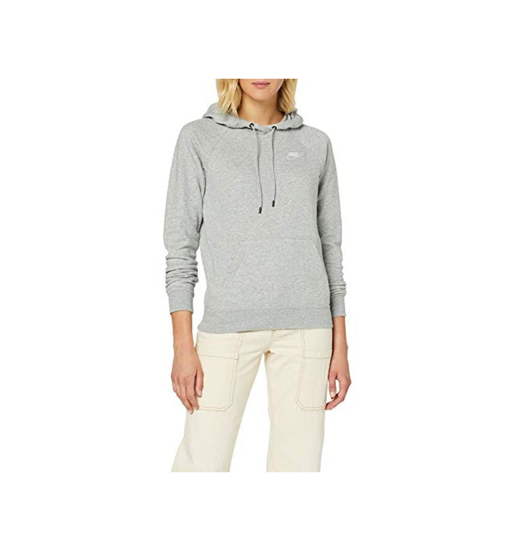 Moda NIKE W NSW Essntl Hoodie Po FLC Sudadera, Mujer, dk Grey Heather