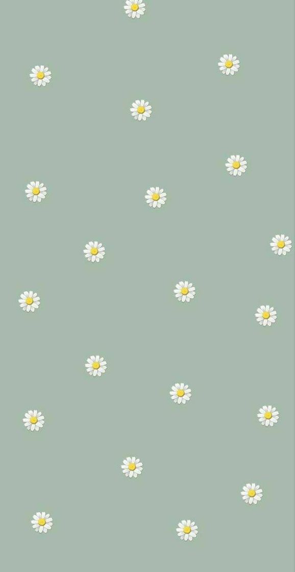 Fashion wallpaper verde de florzinhas