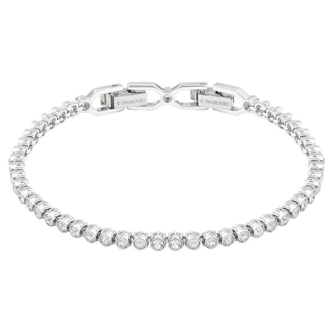 Product Emily Bracelet, White, Rhodium plated