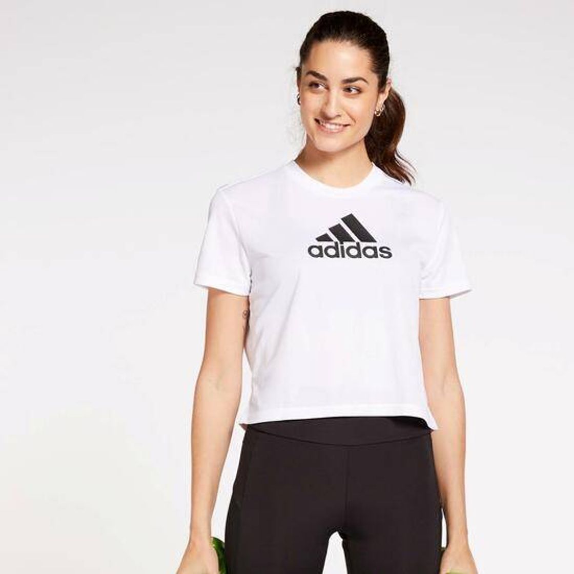 Fashion T-shirt adidas - Branco - T-shirt Crop Mulher