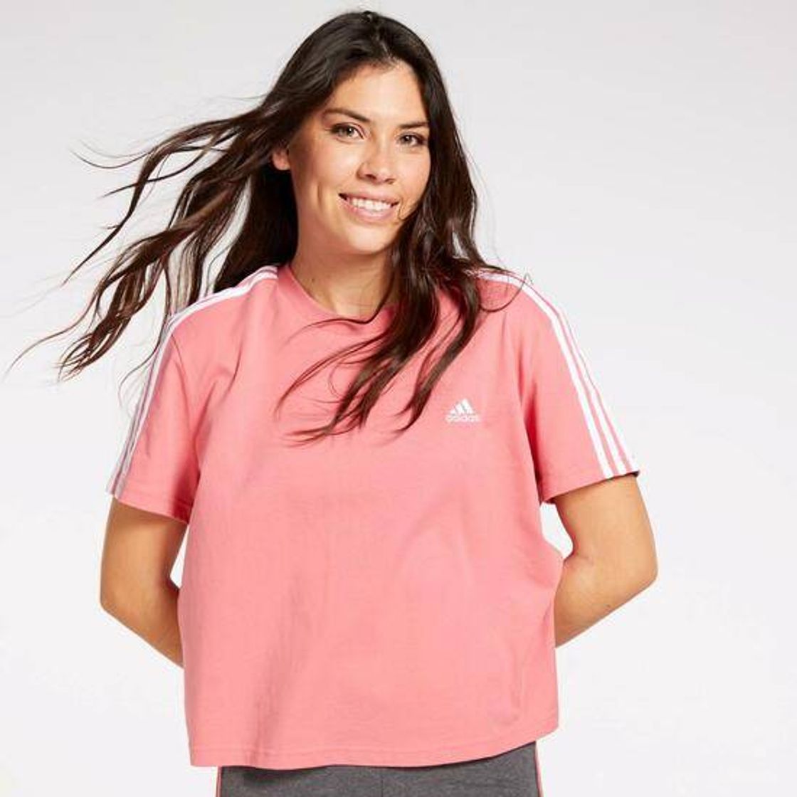 Fashion T-shirt adidas Ft Crop - Rosa - T-shirt Mulher