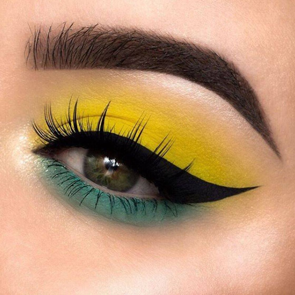 Fashion Make amarelo com verde 💚